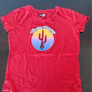 Angels Girls New Era Spring Training Graphic T-Shirt - kids size 10/12.